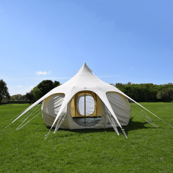 4m Hybrid Deluxe - 2 person luxury canvas bell tent - Lotus Belle UK