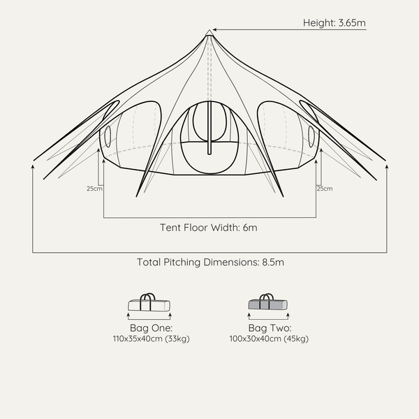 6m Lotus Stargazer - Lotus Belle UK. Luxury Canvas Tents